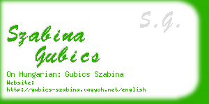 szabina gubics business card